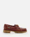 Sebago Ranger Waxy Leather Moccasins In Brown