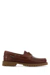 Sebago Brown Leather Ranger Loafers In Animal Print