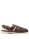 Sebago Moccasin Cage Cut-out Flat Sandal In Brown