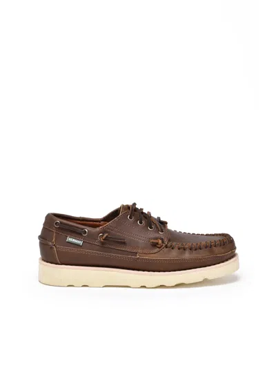 Sebago Brown Leather Seneca Budu Boots In Multi