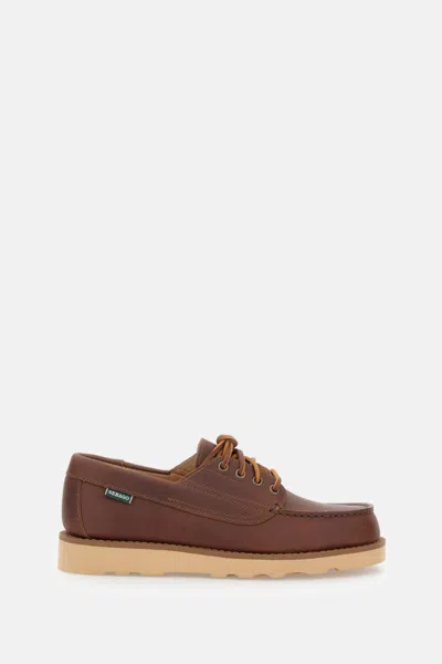 Sebago Brown Logo Dress Shoes In Multi