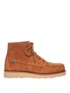 Sebago Lace-up Suede Brogues Rubber Sole In Brown