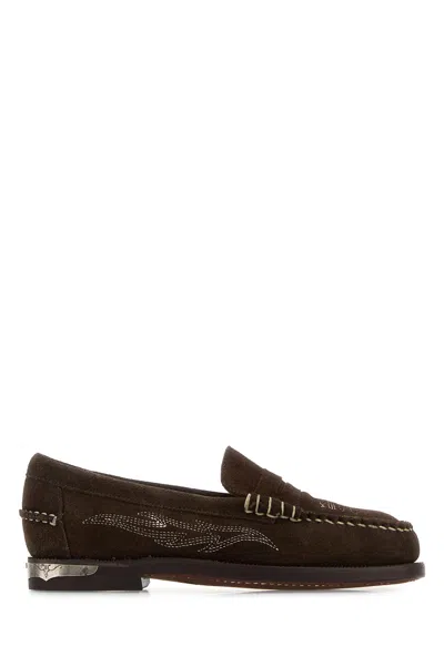 Sebago Suede Dan Loafers Featuring Stitch Detailing In Brown