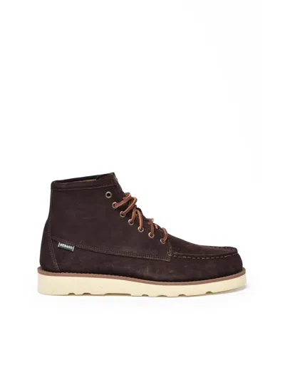 Sebago Brown Suede Moccasin Boots