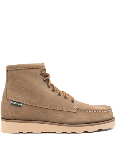 Sebago Brown Tala Mid Suede Ankle Boots In Multi