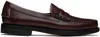 Sebago Leather Dan El Paso Loafers With Penny Strap In A2i Garnet