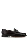 Sebago 'dan' Bordeaux Loafers With Stud Embellishment On The Front In Patent Leather Woman In Brownburgubdyrhomb