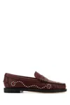 Sebago Burgundy Leather Dandette Loafers In Brown