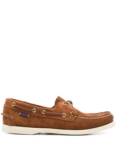 Sebago Calf Leather Loafer In Brown