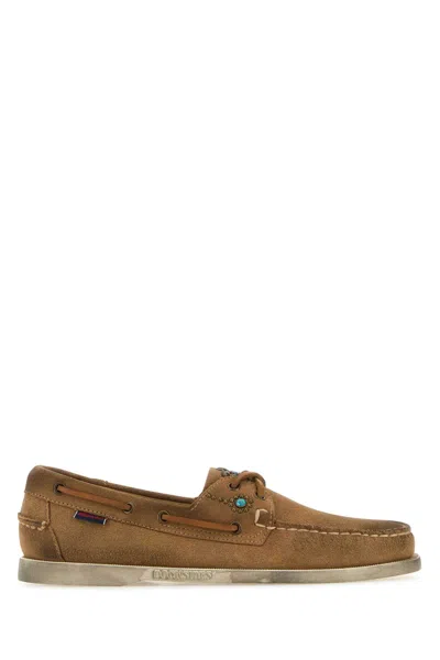 SEBAGO CAMEL SUEDE PORTLAND FLESH OUT LOAFERS