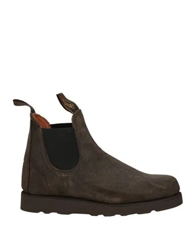 Sebago Campsides Man Ankle Boots Dark Brown Size 9 Leather