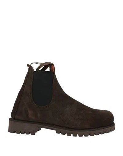 Sebago Campsides Woman Ankle Boots Dark Brown Size 8 Leather