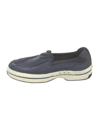 Pre-owned Sebago Canvas Printed Sneakers In Blue