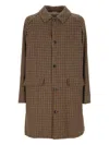 Sebago Checked Trench Coat In Multi