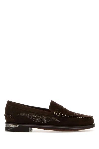 Sebago Chocolate Suede Dan Dallas Loafers In Brown