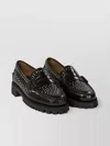 Sebago Chunky Sole Leather Loafers With Studded Design