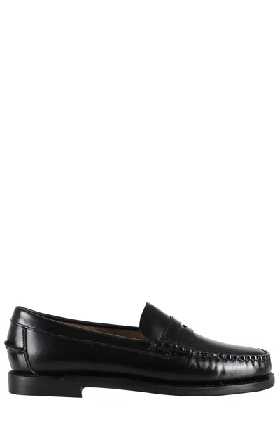 Sebago Classic Dan Almond-toe Full-grain Brushed Leather Loafers In Animal Print