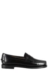 Sebago Slip-on Black Leather Moccasins With Cut-out Detail In Black
