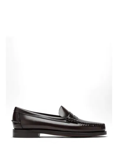 Sebago Classic Dan Braided-detail Penny Loafers In Black