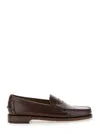 Sebago 'classic Dan' Brown Loafers With Raised Stitching And Low Heel