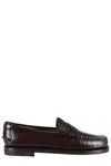 Sebago Classic Dan Brushed Full-grain Leather Loafers In Burgundy