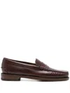 Sebago Leather Dan El Paso Loafers With Penny Strap In Brown
