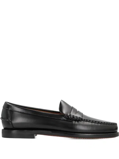 Sebago Classic Dan Leather Loafers In Black