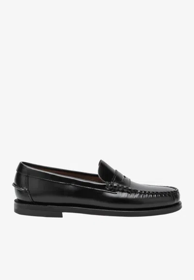 Sebago Classic Dan Leather Loafers In Black