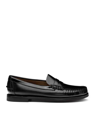 Sebago Classic Dan Leather Loafers In Black
