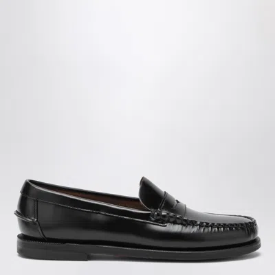 Sebago Black Leather Loafers In Nero Nero