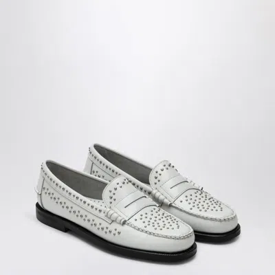 Sebago Classic Dan Loafer White With Studs In Animal Print