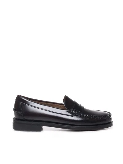 Sebago Classic Dan Loafers In Burgundy