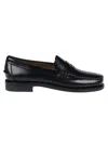 Sebago Round Toe Slip-on Moccasins With Cut-out Upper Design In Black