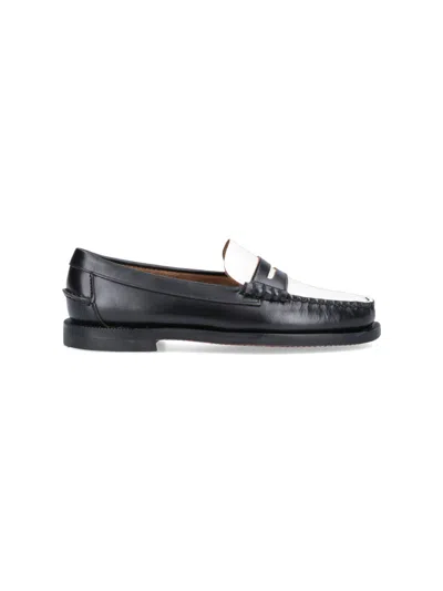 Sebago Classic Dan Leather Penny Loafers In Black