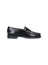 Sebago Black Calf Leather Loafers In Black  