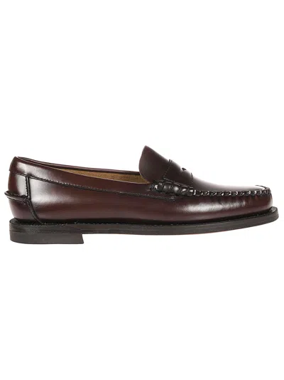 Sebago Classic Dan Loafers In Burgundy