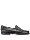 Sebago Black Pull-on Loafers In Black