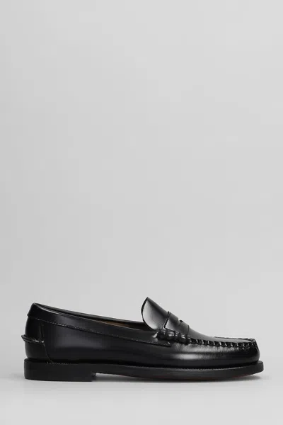 SEBAGO CLASSIC DAN LOAFERS IN BLACK LEATHER