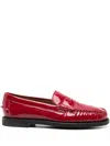 Sebago Classic Dan Pigment Leather Loafers In Red