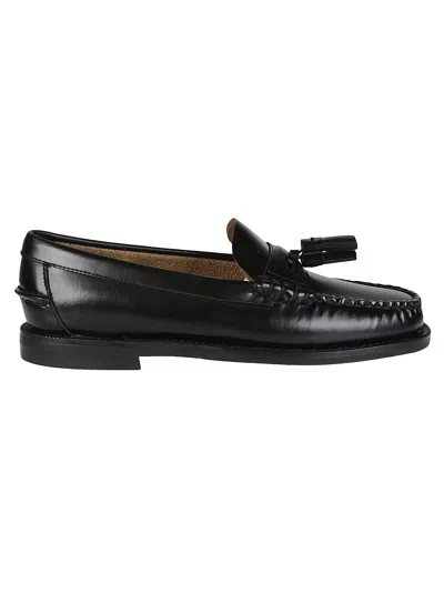 Sebago Classic Dan Multi Tassel Loafers In Black Multicolor