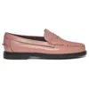 Sebago Pink Smooth Grain Leather Loafer In Pink