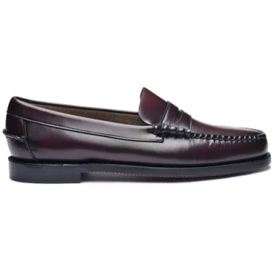 Sebago Classic Dan Penny Loafers In Burgundy