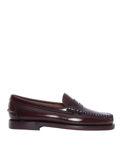 Sebago Classic Dan Polished Leather Loafers In Black