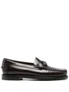 Sebago 'dan' Bordeaux Loafers With Stud Embellishment On The Front In Patent Leather Woman In Brown