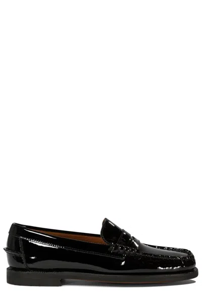 Sebago Women's "classic Dan" Patent Leather Loafers In Black