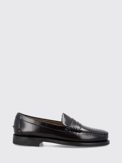 Sebago Classic Dan Smooth Leather Penny Loafers With Leather Sole In Multi