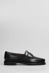Sebago Round Toe Loafer With Penny Strap In Black