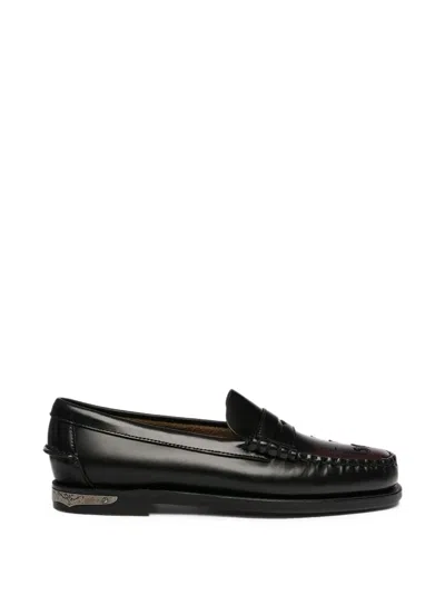 Sebago Classic Dan Western-style Panelled Loafers In Black