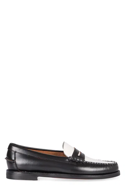 Sebago Bicolor Classic Dan Loafers In Black