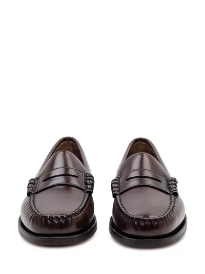 Sebago Classic Loafers With Front Fascia In Brown Burgundy